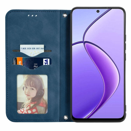 Чехол-книжка Retro Skin Feel Business Magnetic для Realme 13 5G/12 5G/12X 5G - синий