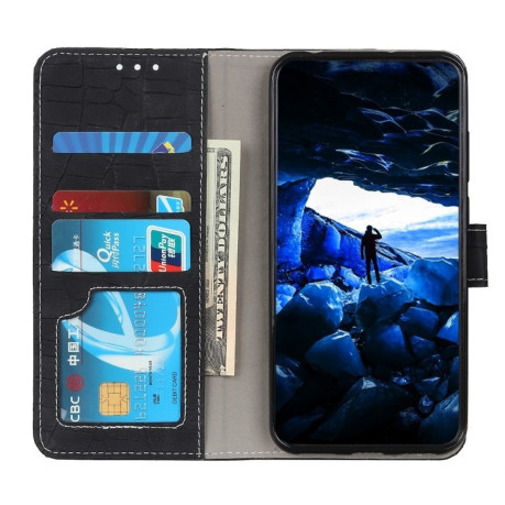 Чехол-книжка Magnetic Crocodile Texture на Samsung Galaxy A55 5G - черный