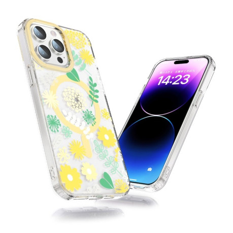 Чехол противоударный with Magsafe Magnetic Shockproof для iPhone 15 Pro - Chrysanthemum