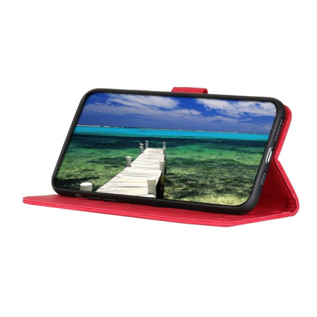 Чехол-книжка KHAZNEH Cowhide Texture на OPPO Reno 12 Pro 5G Global - красный