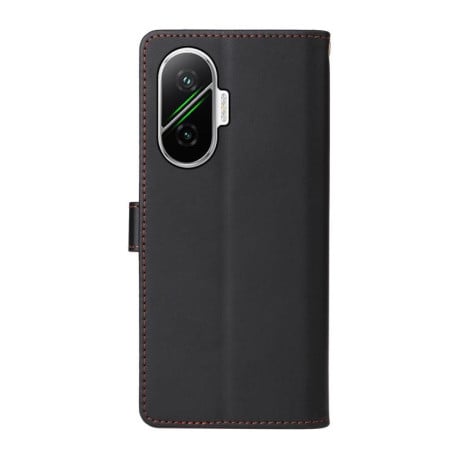 Чехол-книжка Six Card Slots Buckle Leather with Lanyard на на Xiaomi Poco F7 / Xiaomi Redmi Turbo 4 Pro - черный