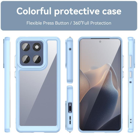 Противоударный чохол Colorful Acrylic Series для Motorola Edge 60 Fusion - синий
