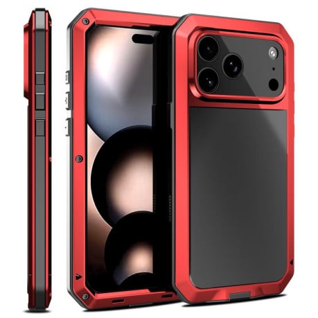 Противоударный чехол RedPepper Triple-proof Metal на iPhone 17 Pro - красный