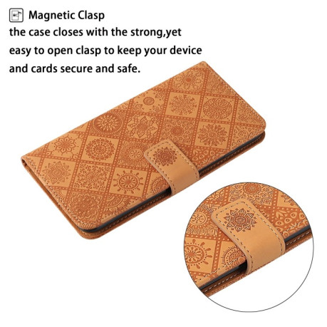 Чехол-книжка Ethnic Style на Tecno Spark 30C — коричневый