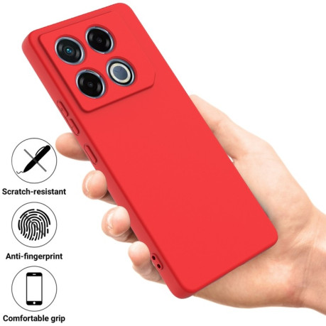 Силиконовый чехол Solid Color Liquid Silicone на Infinix GT 20 Pro - красный