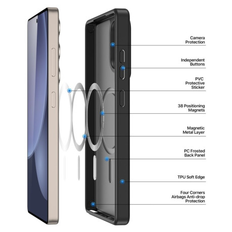 Чехол DUX DUCIS Yind Series MagSafe TPU Hybrid PC на Samsung Galaxy S25 Ultra 5G - черный