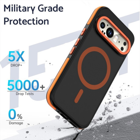 Протиударний чохол Dual-Color Skin Feel Magsafe Magnetic для Google Pixel 9 Pro XL - синій