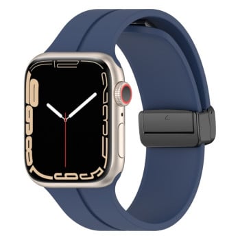 Силіконовий ремінець Solid Color для Apple Watch 10 46mm/Ultra 49mm / Series 8/7 45mm / 44mm / 42mm- темно-синій