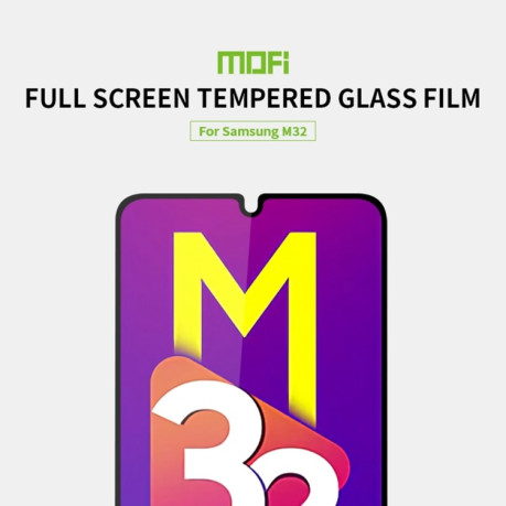 Защитное стекло MOFI 9H 3D Full Screen на Samsung Galaxy M32 - черное