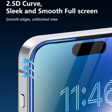 Защитное стекло JOYROOM Zero Sense Series для iPhone 16 Pro Max - черное