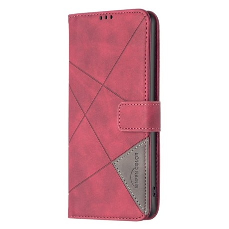 Чохол-книжка Magnetic Buckle Rhombus Texture для Samsung Galaxy A05s - червоний