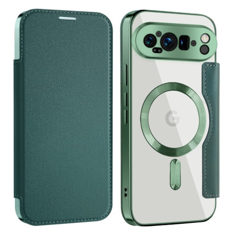 Чохол-книжка Shield MagSafe RFID Anti-theft Leather для Google Pixel 9 Pro XL - зелений