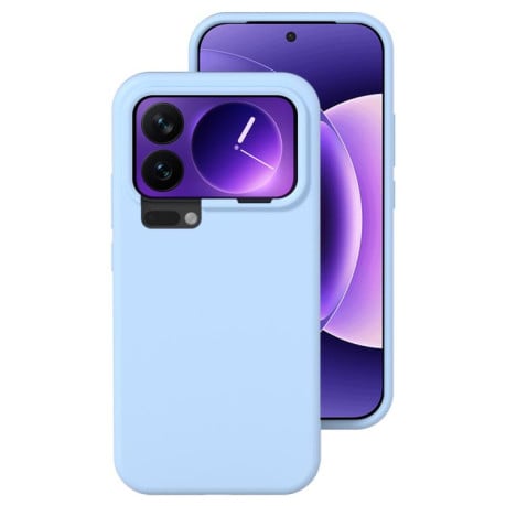 Силиконовый чехол Liquid Silicone Skin-friendly на Xiaomi 17 Pro - голубой