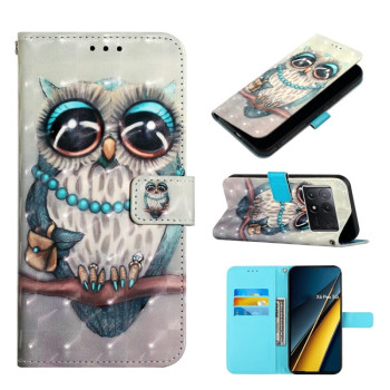 Чохол-книга 3D Painting для Xiaomi Poco X6 Pro - Owl