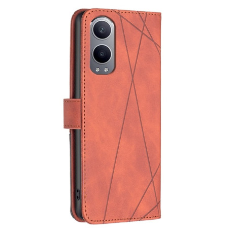 Чохол-книжка Rhombus Texture для OnePlus Nord CE4 Lite -чорний - коричневий