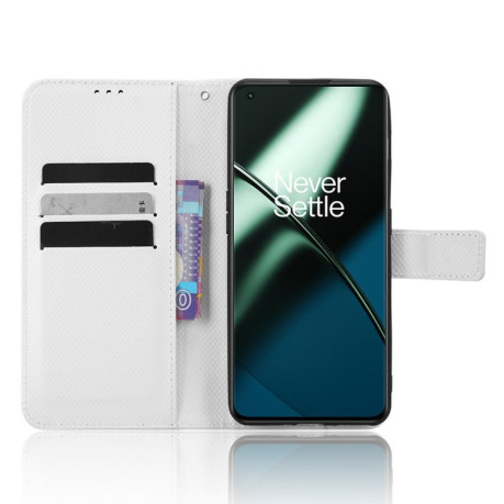 Чехол-книжка Diamond Texture для OnePlus 11 5G - белый
