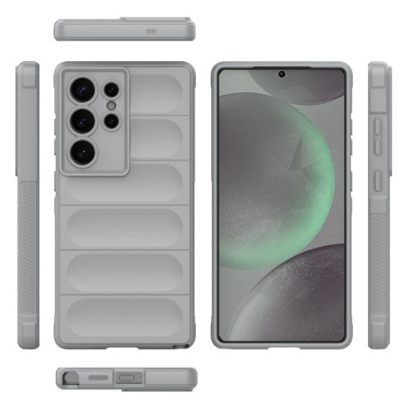 Силиконовый чехол Magic Flannel для Samsung Galaxy S25 Ultra 5G - серый
