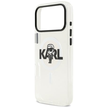 Оригинальный прозрачный чехол Karl Lagerfeld IML Karl Sketch Logo с MagSafe на iPhone 17 Pro Max - Transparent