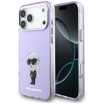 Оригінальний чохол Karl Lagerfeld IML Aquarelle Karl &amp; Choupette &amp; Logo MagSafe на iPhone 17 Pro Max - Purple