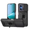 Чехол со шторкой на камеры Sliding Camshield и кармашком для карт на Xiaomi Redmi 15C 4G / 5G 173.1mm - черный