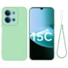 Силиконовый чехол Solid Color Liquid Silicone на Xiaomi Redmi 15C 4G / 5G 173.1mm /Poco C85- зеленый