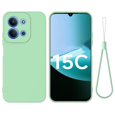 Силіконовий чохол Solid Color Liquid Silicone на Xiaomi Redmi 15C 4G / 5G 173.1mm - зелений