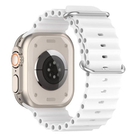 Силіконовий ремінець Ocean для Apple Watch Ultra 49mm/45mm /44mm - білий