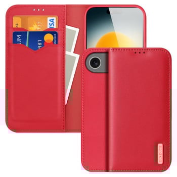 Кожаный чехол-книжка DUX DUCIS Hivo Series на iPhone Air - красный