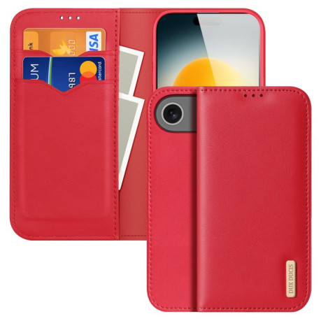 Кожаный чехол-книжка DUX DUCIS Hivo Series на iPhone Air - красный