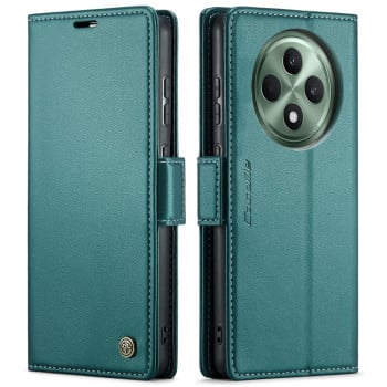 Чехол-книжка CaseMe 023 Butterfly Buckle Litchi Texture RFID Anti-theft Leather для OPPO Reno12 F/12 FS 5G - зеленый
