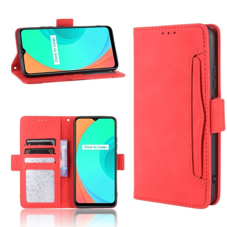 Шкіряний чохол-книжка Wallet Style Skin на Realme C11 - червоний