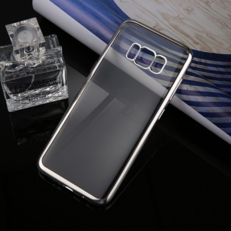 Силиконовый чехол Electroplating Frame для Samsung Galaxy S8 / G950- серебристый