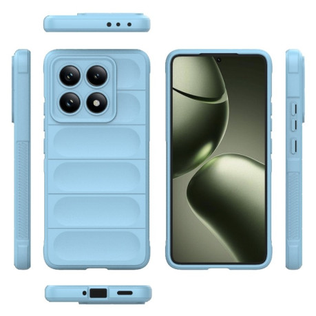 Силиконовый чехол Magic Flannel для Xiaomi 14T 5G Global - голубой
