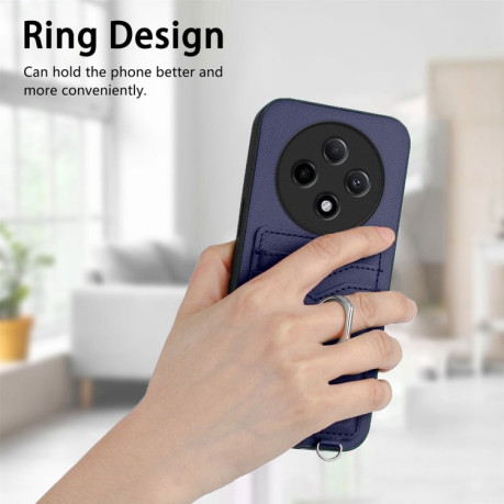 Противоударный чехол R20 Ring Card Holder для OPPO A3 Pro 5G - синий