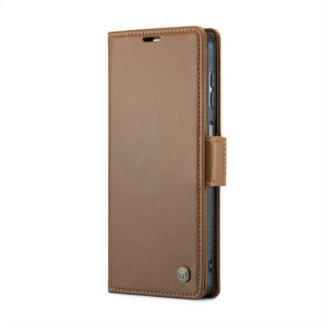 Чохол-книжка CaseMe 023 Butterfly Buckle Litchi Texture RFID Anti-theft Leather для Samsung Galaxy A25 5G - коричневий