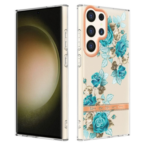 Противоударный чехол Flowers and Plants Series для Samsung Galaxy S24 Ultra 5G - Rose