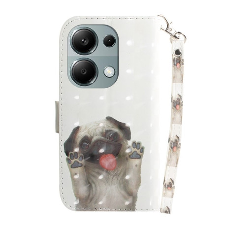 Чехол-книжка 3D Colored Horizontal для Xiaomi Redmi Note 13 Pro 4G / Poco M6 Pro 4G - Pug