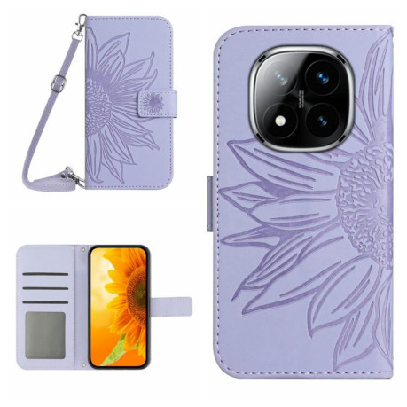 Чохол-книжка Skin Feel Sun Flower для Redmi Note 14 Pro 4G - фіолетовий