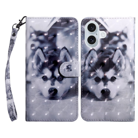 Чохол-книжка 3D Painting для iPhone 16 - Husky
