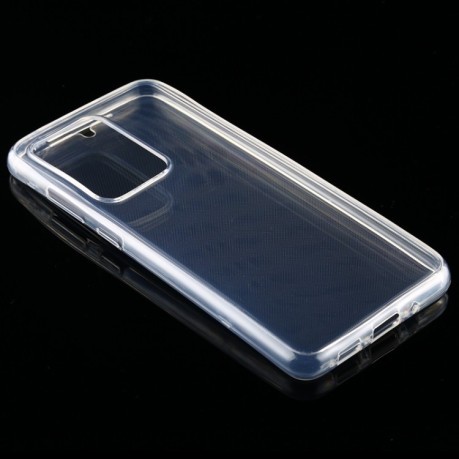 Двусторонний ультратонкий силиконовый чехол на Samsung Galaxy S20 Ultra - прозрачный
