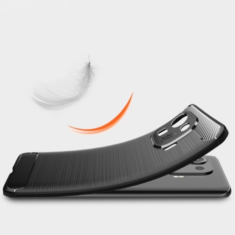 Чехол Brushed Texture Carbon Fiber на Xiaomi Mi 11 Pro - черный