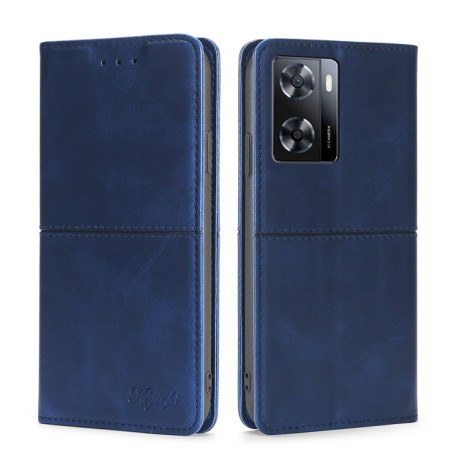 Чохол-книжка Cow Texture Magnetic для OPPO A57s /OnePlus Nord N20 SE   - синій