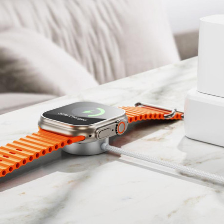 Бездротове зарядка Hoco CW59 Wireless charger для Apple Watch/Samsung/iWatch (USB-C) (White)