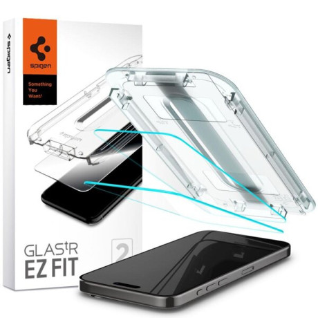 Комплект захисного скла Spigen Glas.Tr &quot;EZ Fit&quot; для iPhone 15 Pro