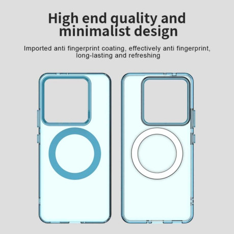 Протиударний чохол MagSafe Holder PC Hybrid для Xiaomi 14T Pro - синій