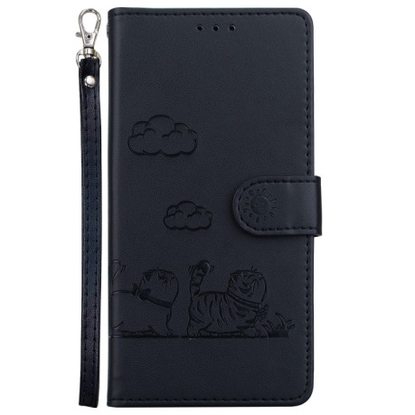 Чохол-книжка Cute Cats RFID Leather для Xiaomi 14T Pro - чорний