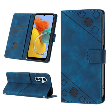 Чехол-книжка Skin-feel Embossed для Samsung Galaxy M14 5G - синий