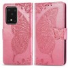 Чехол-книжка Butterfly Love Flower Embossed  на Samsung Galaxy S20 Ultra-розовый
