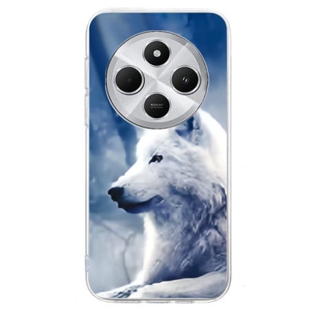 Чехол Colorful Painting Pattern TPU для Xiaomi Redmi 14C 4G/Poco C75/Redmi A4 5G - Wolf