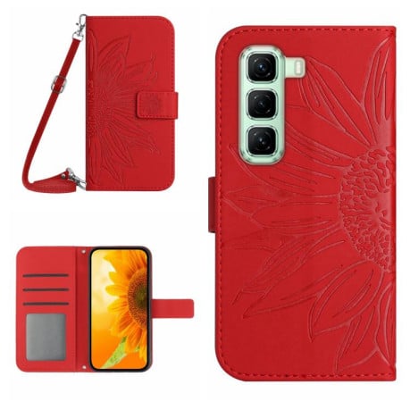 Чохол-книжка Skin Feel Sun Flower для Infinix Hot 50 Pro+ 4G - червоний